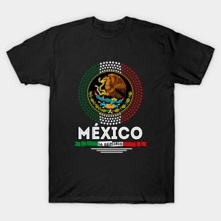 Mexico aguila escudo de la bandera de Mexico 16 de Septiembre 1810 T-Shirt